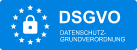 DSGVO GDPR data protection compliance badge.